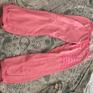 These sweat pants are soft and great for lounging.